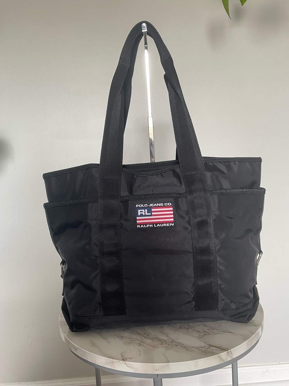 Polo Jeans Co By Ralph Lauren Vintage 90’s Black Nylon Medium Tote